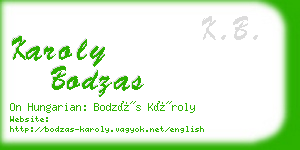 karoly bodzas business card
